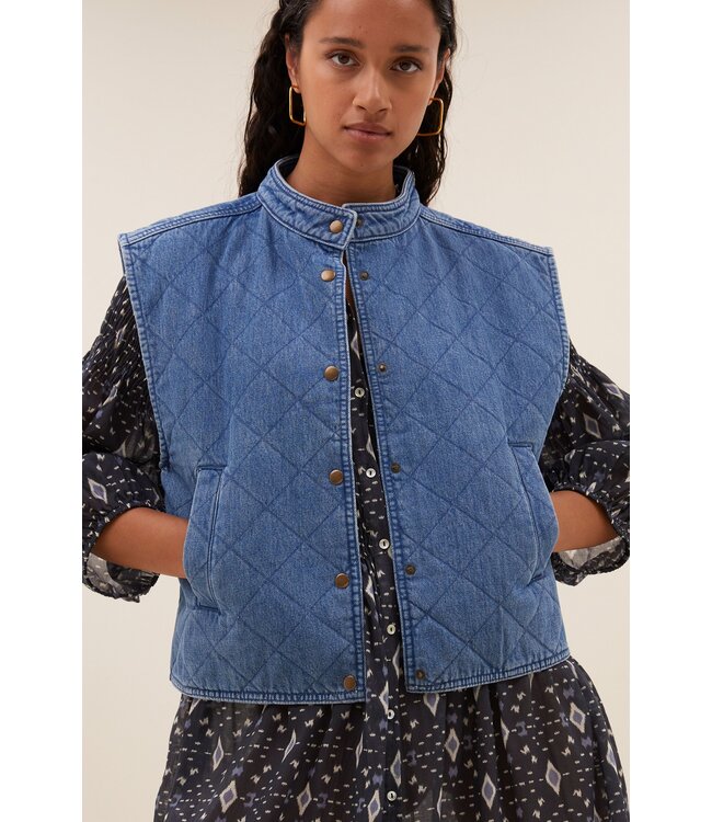 Mave Denim Sleevless Jacket