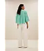 Bernie Blouse Green Seer Stripe