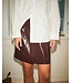 Hemie Patent Skirt Burgundy