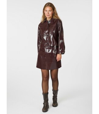 Hemie Patent Skirt Burgundy