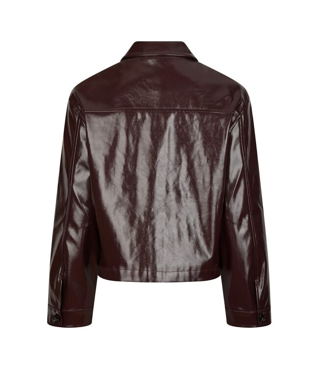 Emilia Patent Jacket Burgundy