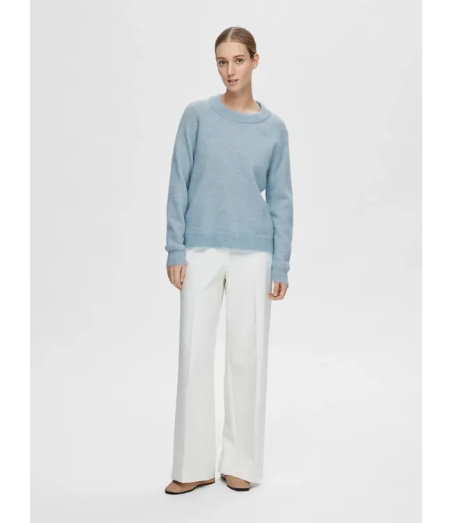 Lulu Knit O-neck Light Blue Melange