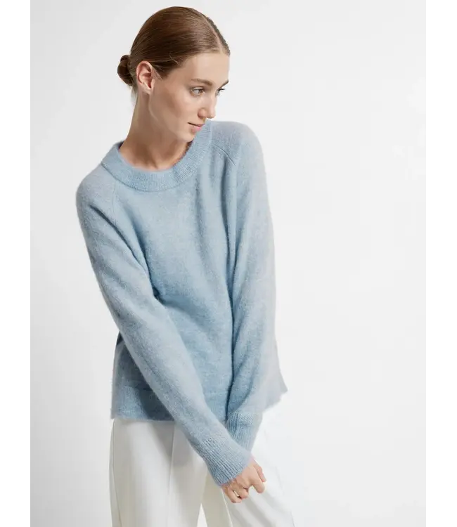 Lulu Knit O-neck Light Blue Melange