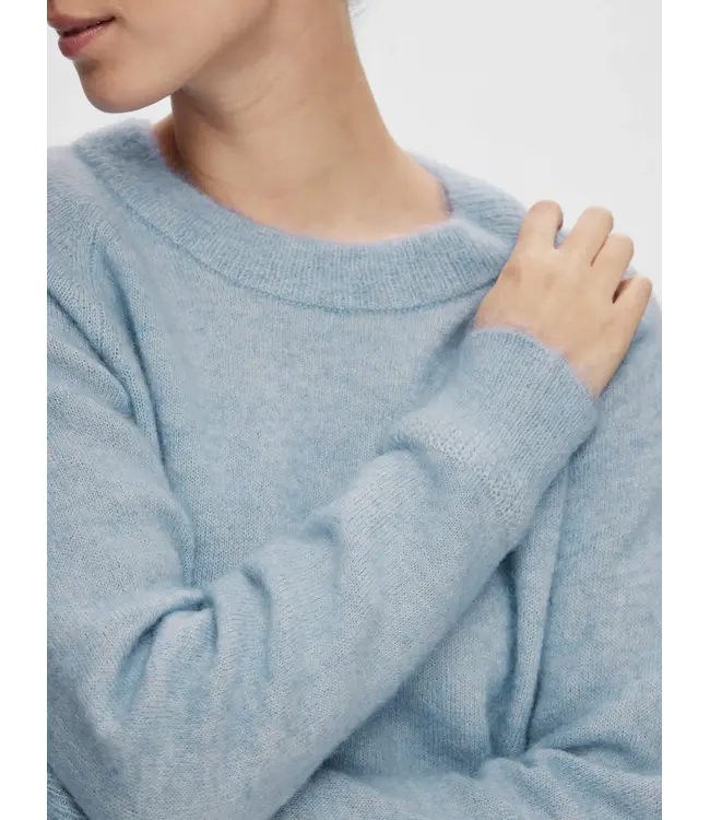 Lulu Knit O-neck Light Blue Melange