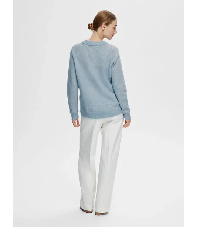 Lulu Knit O-neck Light Blue Melange