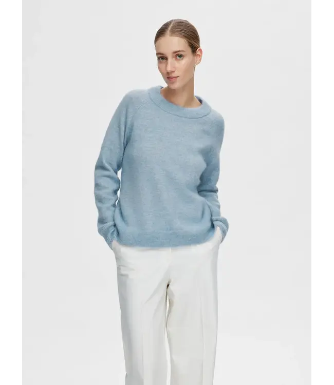 Lulu Knit O-neck Light Blue Melange