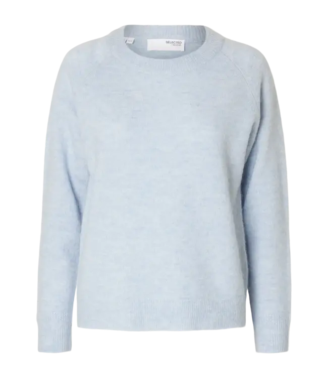 Lulu Knit O-neck Light Blue Melange