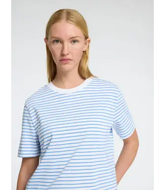 Essential Striped Boxy T-shirt Cornflower Blue