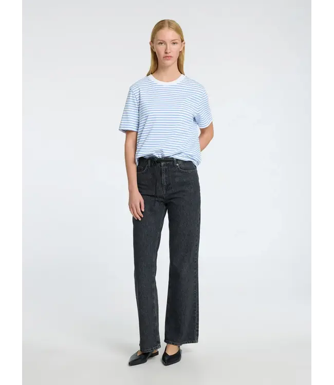 Essential Striped Boxy T-shirt Cornflower Blue