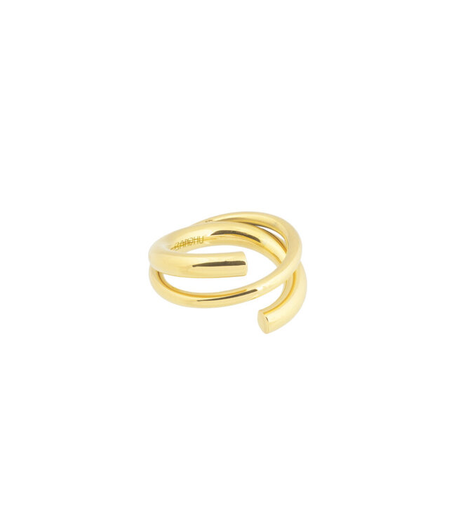 Cutted Ring Gold Plated