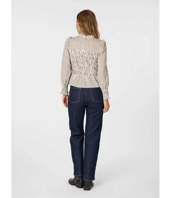 Possa Twin Stripe Smock Blouse