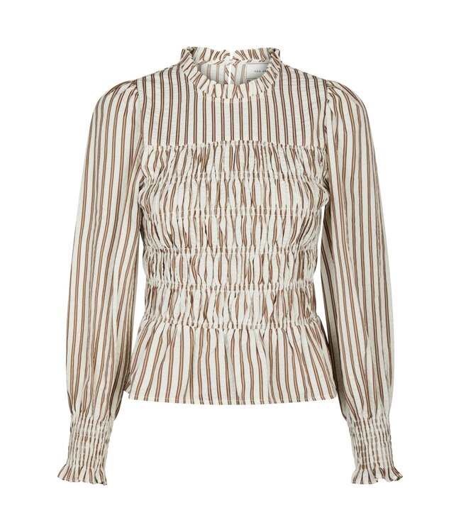 Possa Twin Stripe Smock Blouse