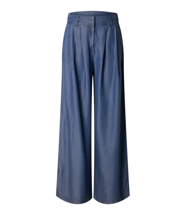 Janna Pleated Chambray Pants