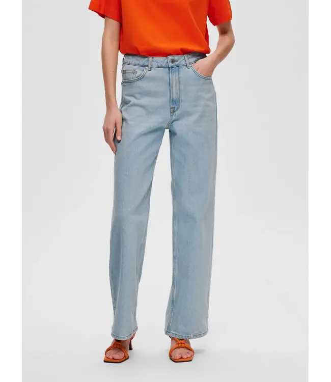 SS25 Alice Wide Long Blue Jeans Sky Blue