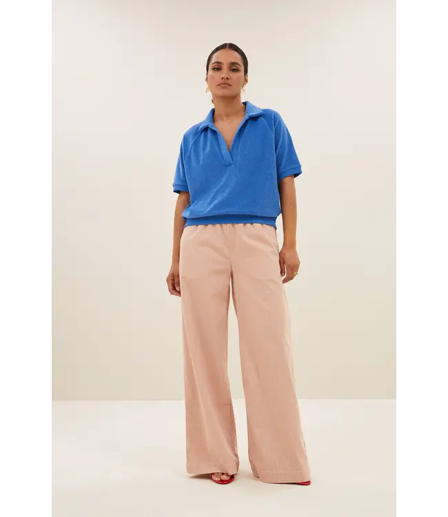 Harper Slub Top Queens Blue