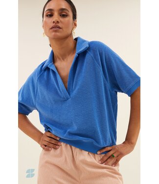 Harper Slub Top Queens Blue