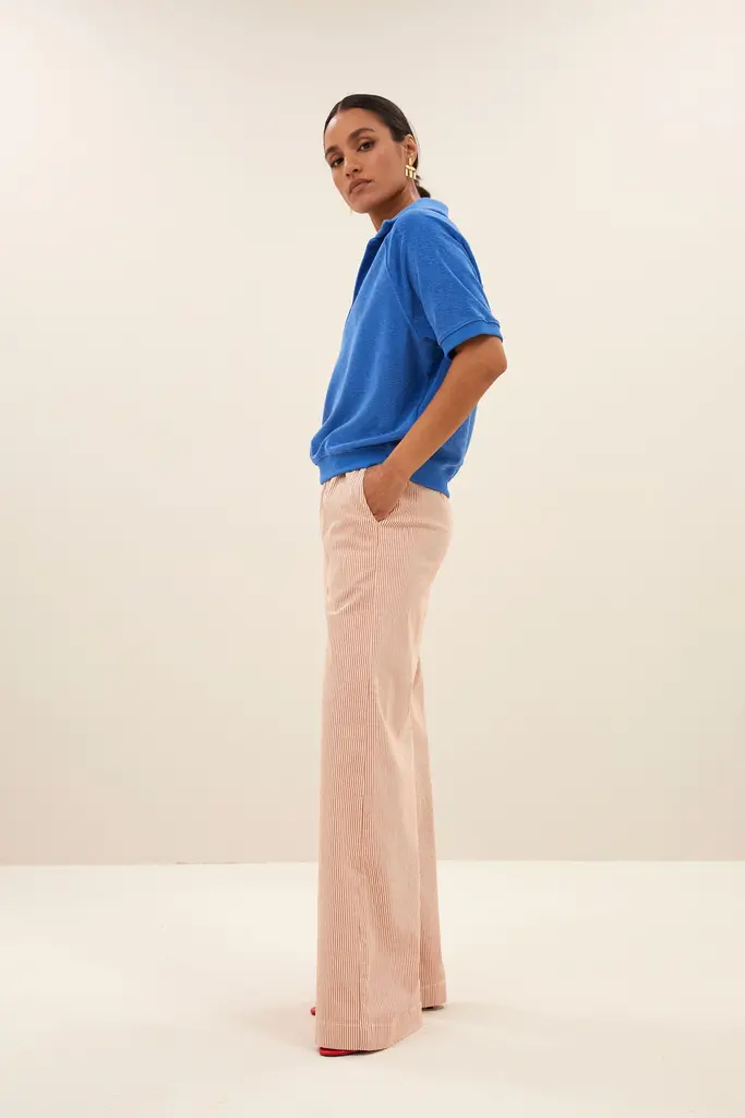 Harper Slub Top Queens Blue