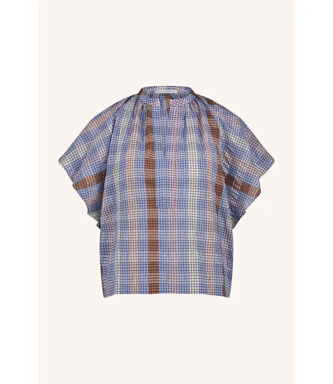 Vina Check Blouse