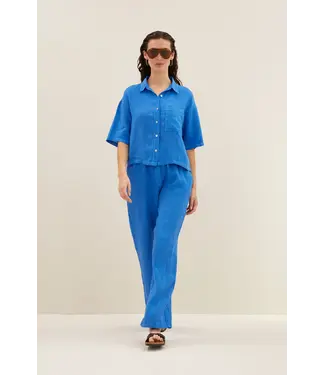 Robyn Linen Pants Queens Blue