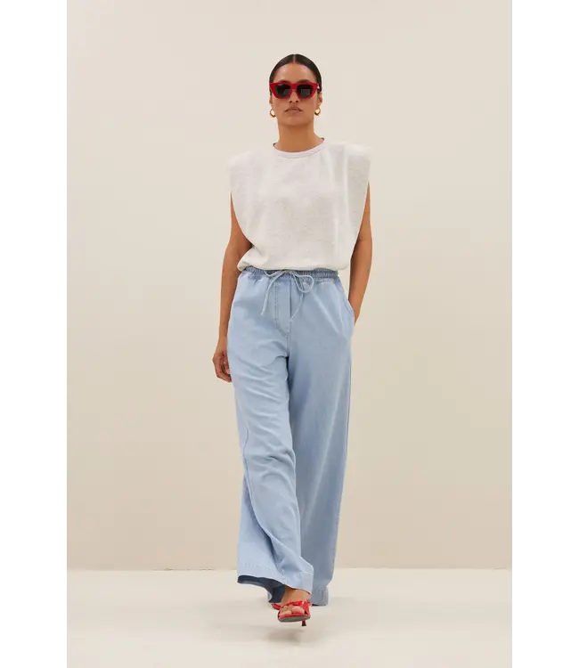 Diede Sweat Top Light Grey Melange