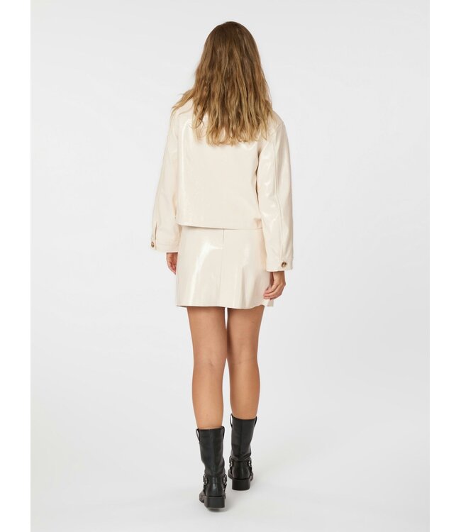 Hemie Patent Skirt Creme