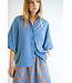 Morris Blouse Cobalt Stripe