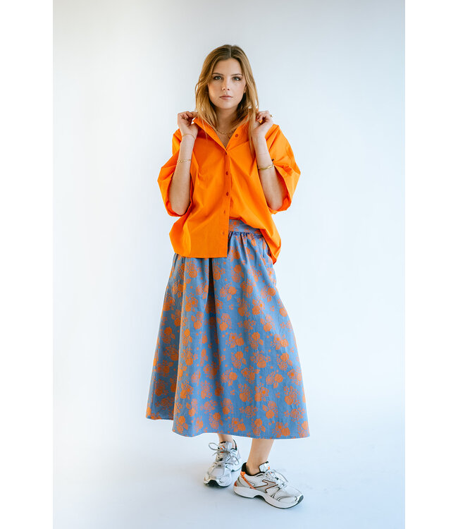 Julia Skirt Blue Flower