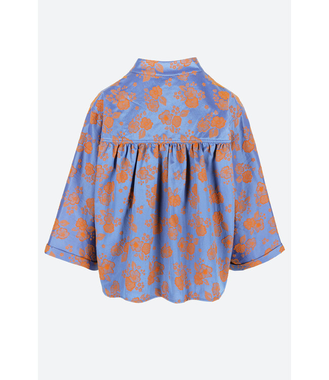 Maya Blouse Blue Flower
