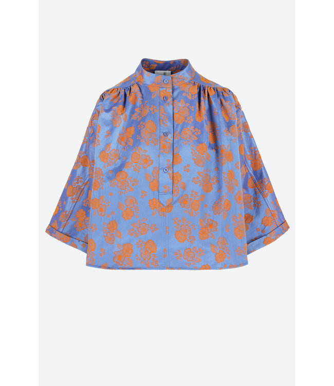 Maya Blouse Blue Flower