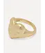 Claira Hammered Heart Ring Gold