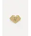 Claira Hammered Heart Ring Gold
