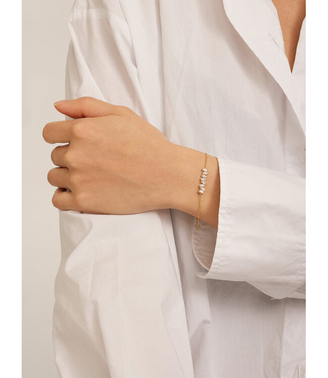 Henry Baguette Bracelet Gold Clear