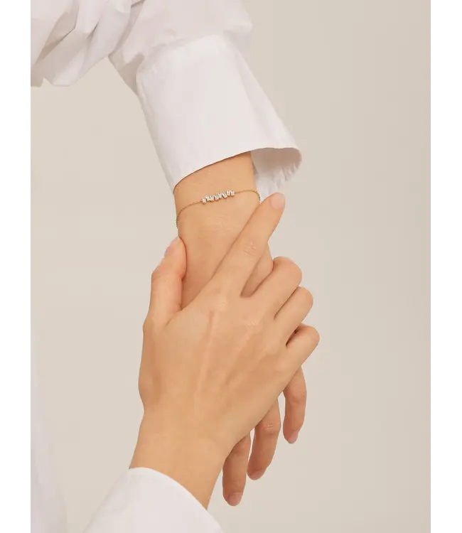 Henry Baguette Bracelet Gold Clear