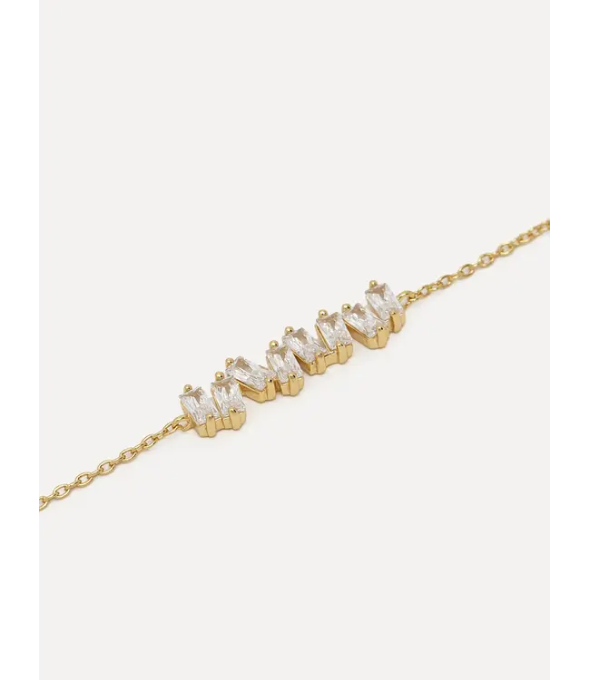 Henry Baguette Bracelet Gold Clear
