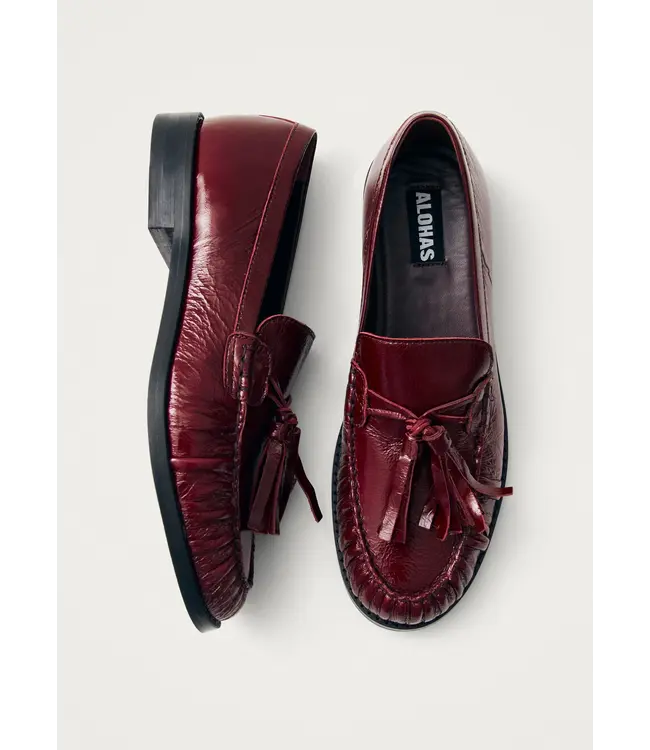 Marietta Onix Burgundy Leather Loafers