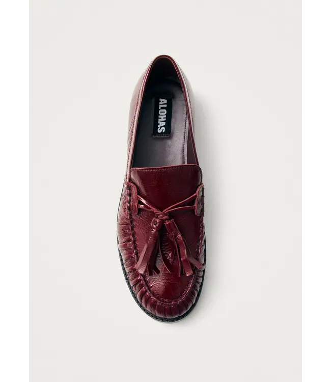 Marietta Onix Burgundy Leather Loafers