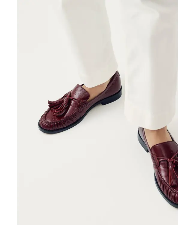 Marietta Onix Burgundy Leather Loafers