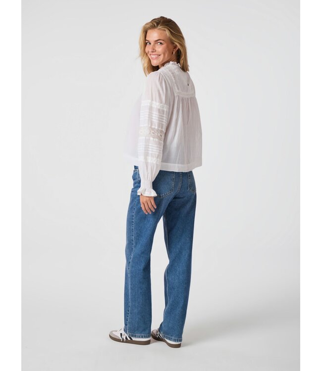 Ebba S Voile Blouse White