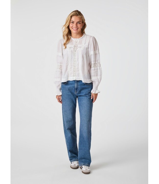 Ebba S Voile Blouse White