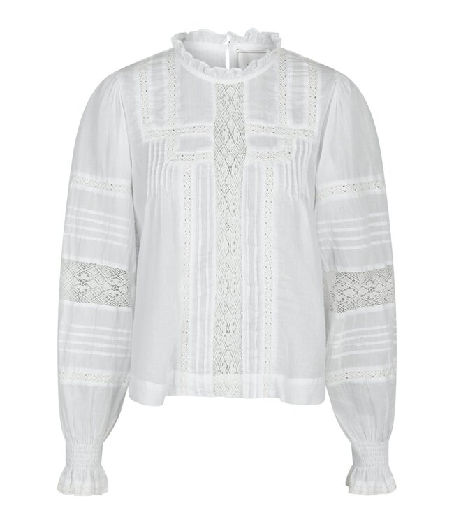 Ebba S Voile Blouse White