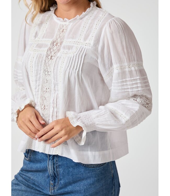 Ebba S Voile Blouse White