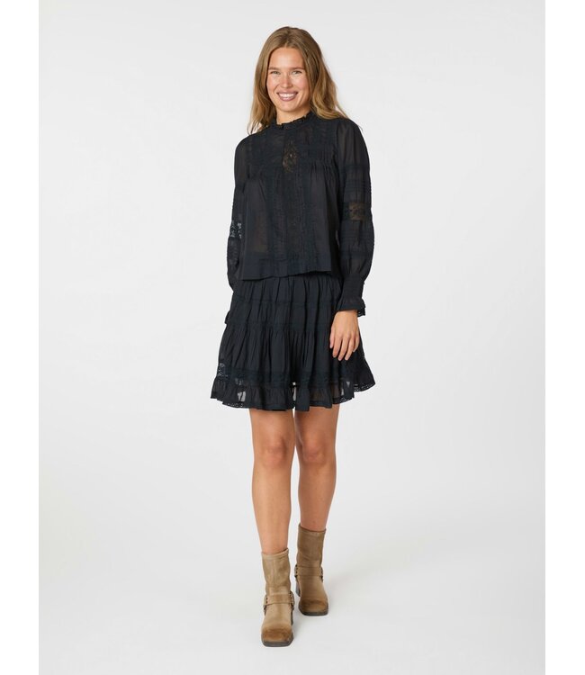 Ebba S Voile Blouse Navy