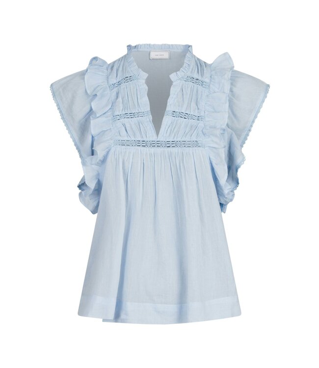 Jayla Voile Top Light Blue