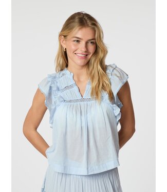 Jayla Voile Top Light Blue