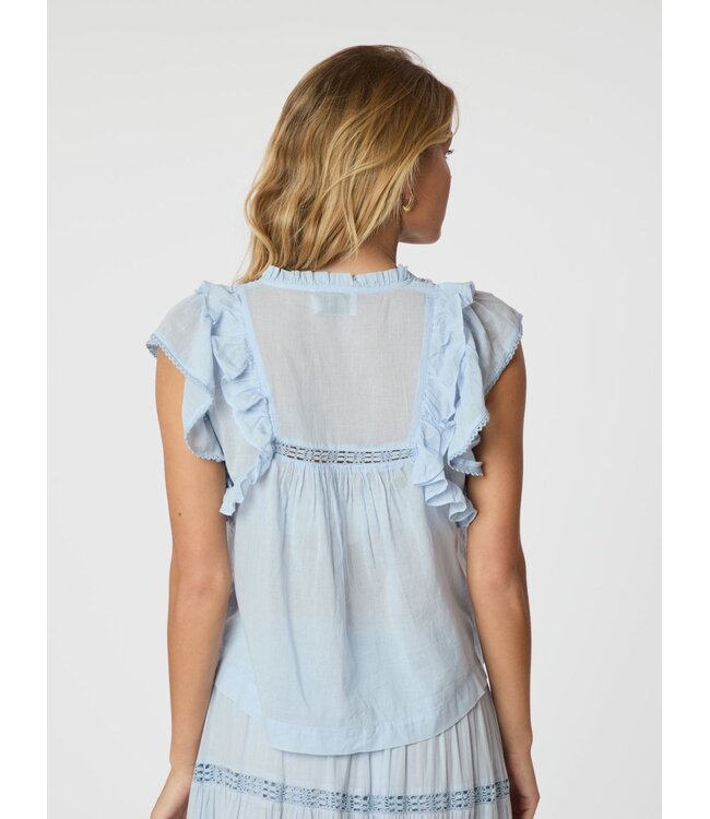 Jayla Voile Top Light Blue