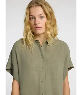 Viva Cropped Boxy Shirt Vetiver