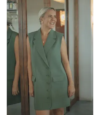 Helena Waistcoat Dress Sage