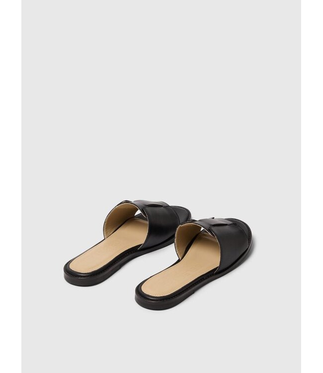 Isabella Leather Slipper Black