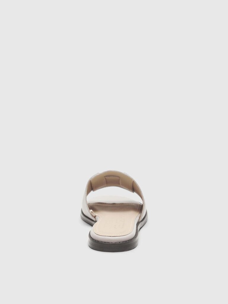 Isabella Leather Slipper Greige