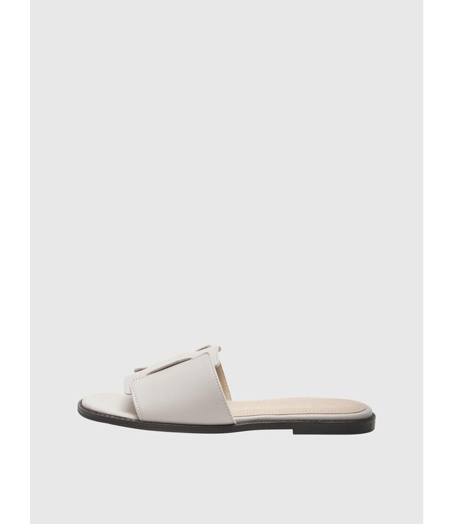 Isabella Leather Slipper Greige